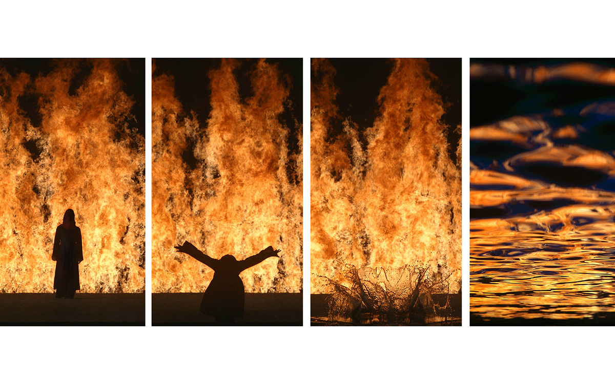 image fire-woman