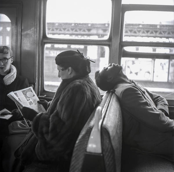 image Asleep on the Subway Train, 1947