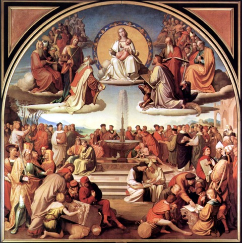 image Friedrich Overbeck, Le Triomphe de la religion dans les arts (1840)