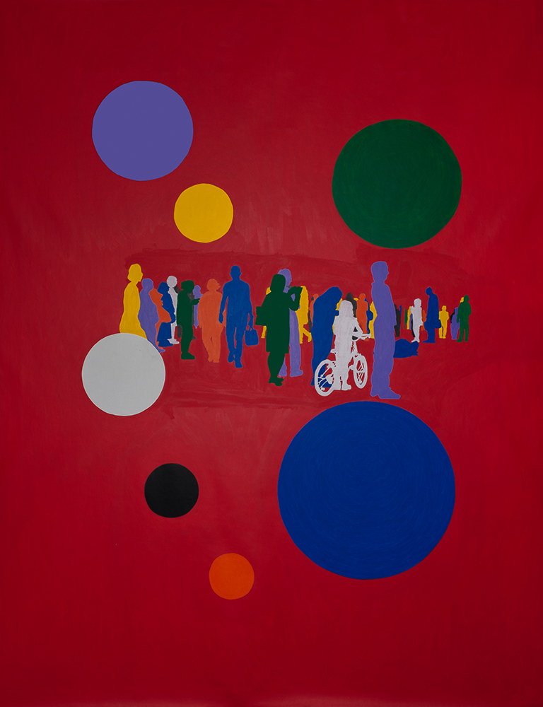 image Gérard Fromanger Le coeur fait ce qu'il veut_Peinture-monde_rouge de cadmium_2015_Acrylique sur toile_200x150cm_Courtesy Caroline Smulders_BD