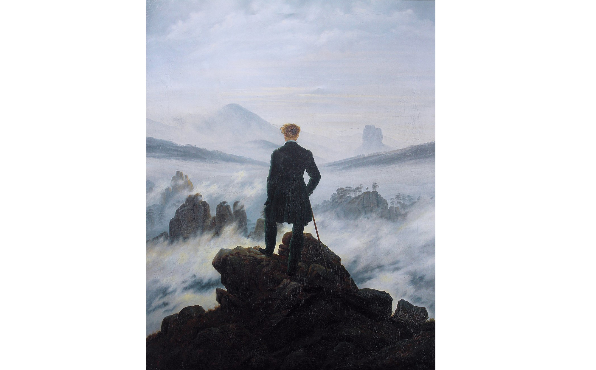 1024px Caspar David Friedrich Wanderer above the sea of fog Art 