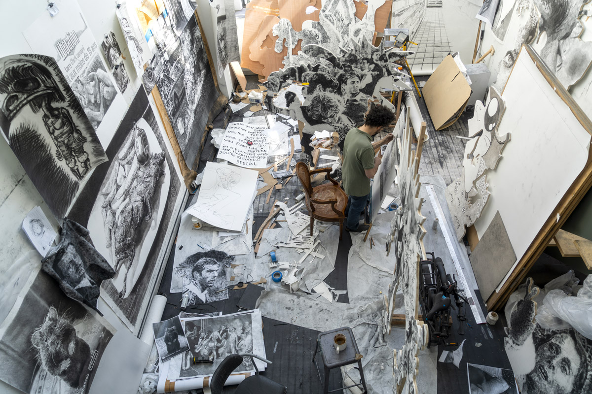 image Jérôme-Zonder-atelier-©Marc-Domage,-Courtesy-Galerie-Nathalie-Obadia