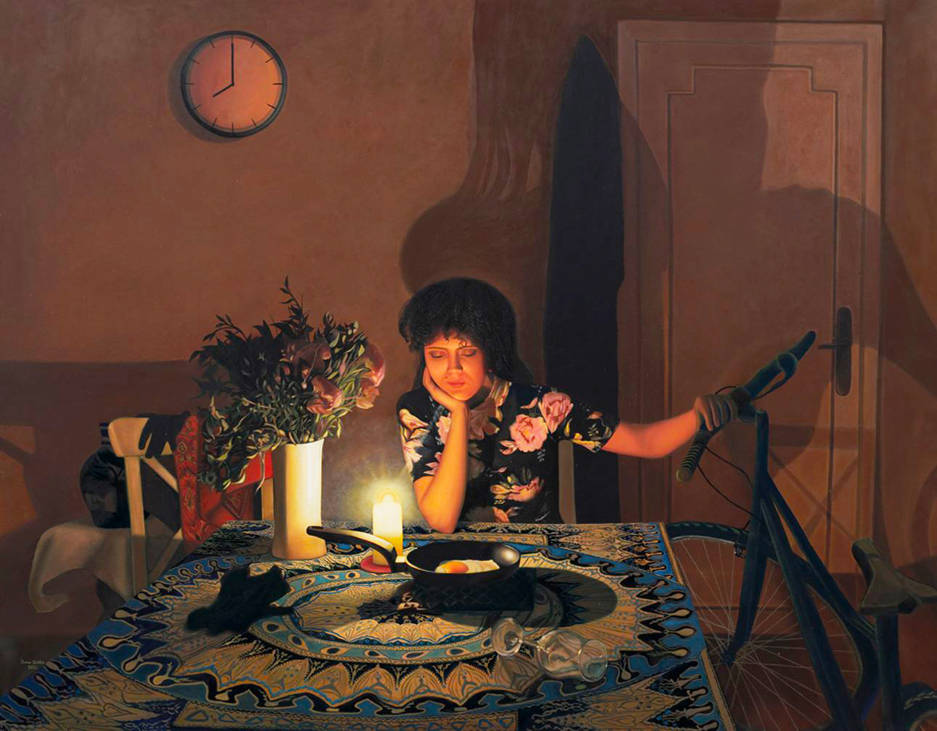 image Duaa-Qishta,-At-8-PM,-2020,-huile-sur-toile,-146×115-cm