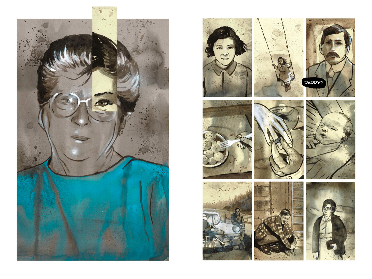 image Ethel-ou-un-essai-sur-l’Alzheimer,-planches-2-3,-aquarelle-sur-papier,-14,24-cm-x-22,86-cm,-8-planches-parues-dans-Combattre-l’invisible,-2021